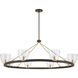 Noellea 8 Light 50 inch Dark Bronze and Legacy Brass Chandelier Ceiling Light