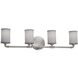 Textile 4 Light 33.5 inch Brushed Nickel Bath Vanity Light Wall Light, Bronx Family, Choices