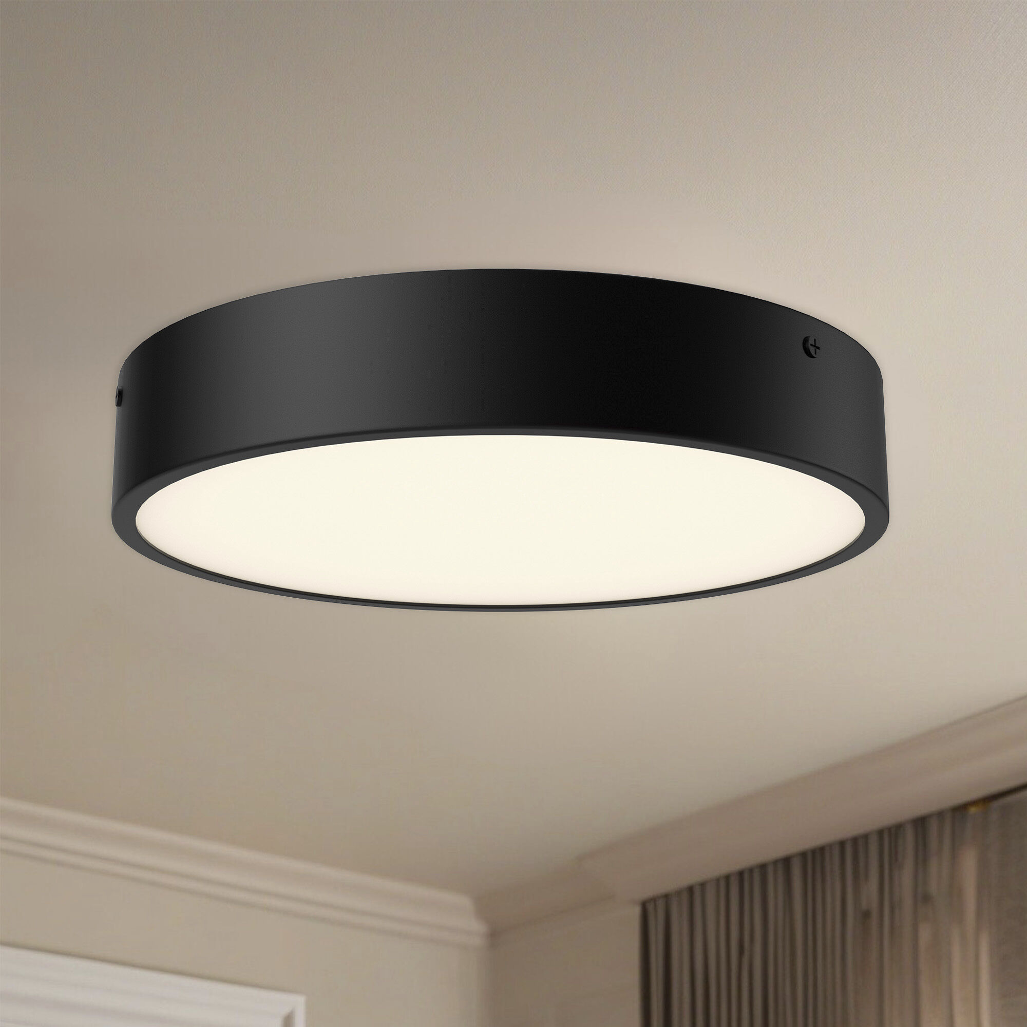Alora Mood Adelaide LED 11.13 inch Matte Black Flush Mount Ceiling Light