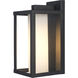 Adler 1 Light 12 inch Black Outdoor Wall Light 