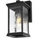 Mascher 1 Light 10.5 inch Black Outdoor Wall Sconce