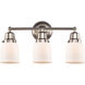 Aditi Small Bell 3 Light 21 inch Brushed Satin Nickel Bath Vanity Light Wall Light, Aditi
