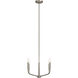 Madden 4 Light Brushed Nickel Chandelier/Semi Flush Ceiling Light