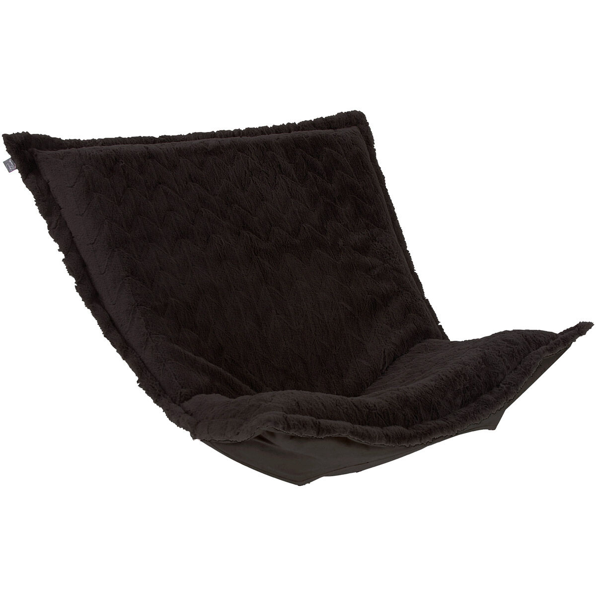 Puff 40 inch Angora Ebony Cushion