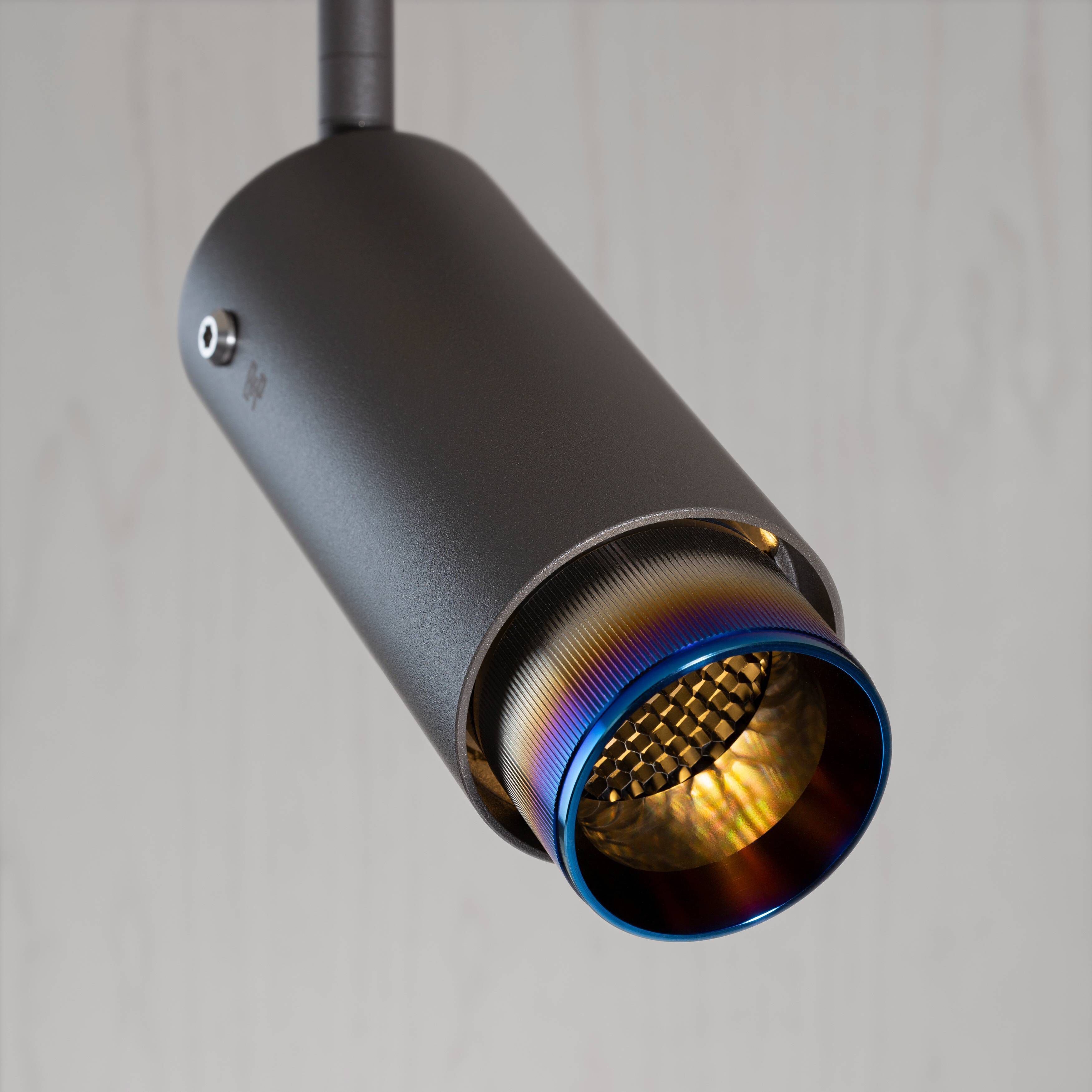 Exhaust Spot LED 2.36 inch Graphite / Burnt Steel Flush Mount Ceiling Light