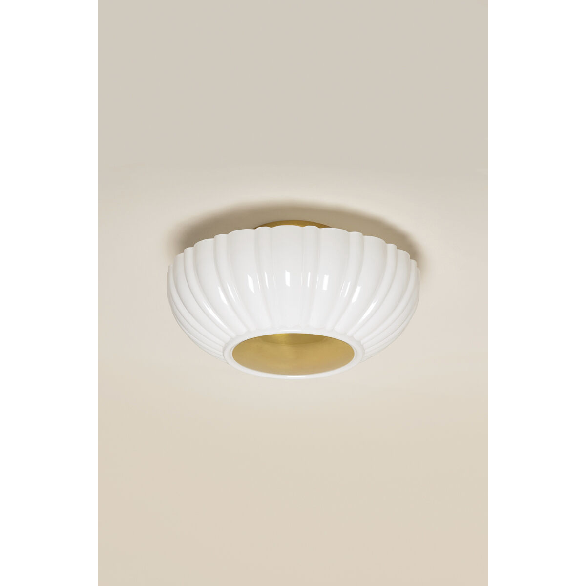 Anne 2 Light 15 inch Aged Brass Flush Mount Ceiling Light