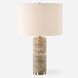 Cortado 23.25 inch 150.00 watt Travertine and Antique Brass Table Lamp Portable Light