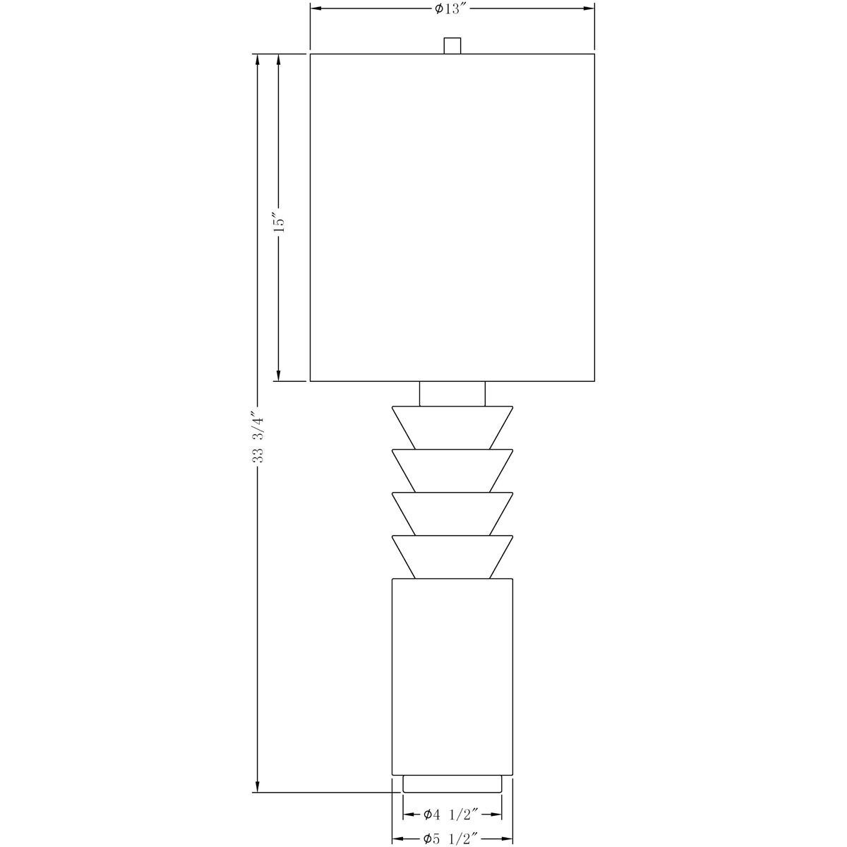 Abigail 34 inch 150.00 watt White Table Lamp Portable Light