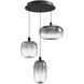 Monaco LED 12 inch Black Multi Port Pendant Ceiling Light