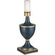 Travelogue 20 inch 3 watt Navy and Gold Table Lamp Portable Light