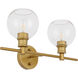Syracuse 2 Light 19 inch Brass Wall sconce Wall Light