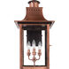 Chalmers 3 Light 23 inch Aged Copper Outdoor Wall Lantern