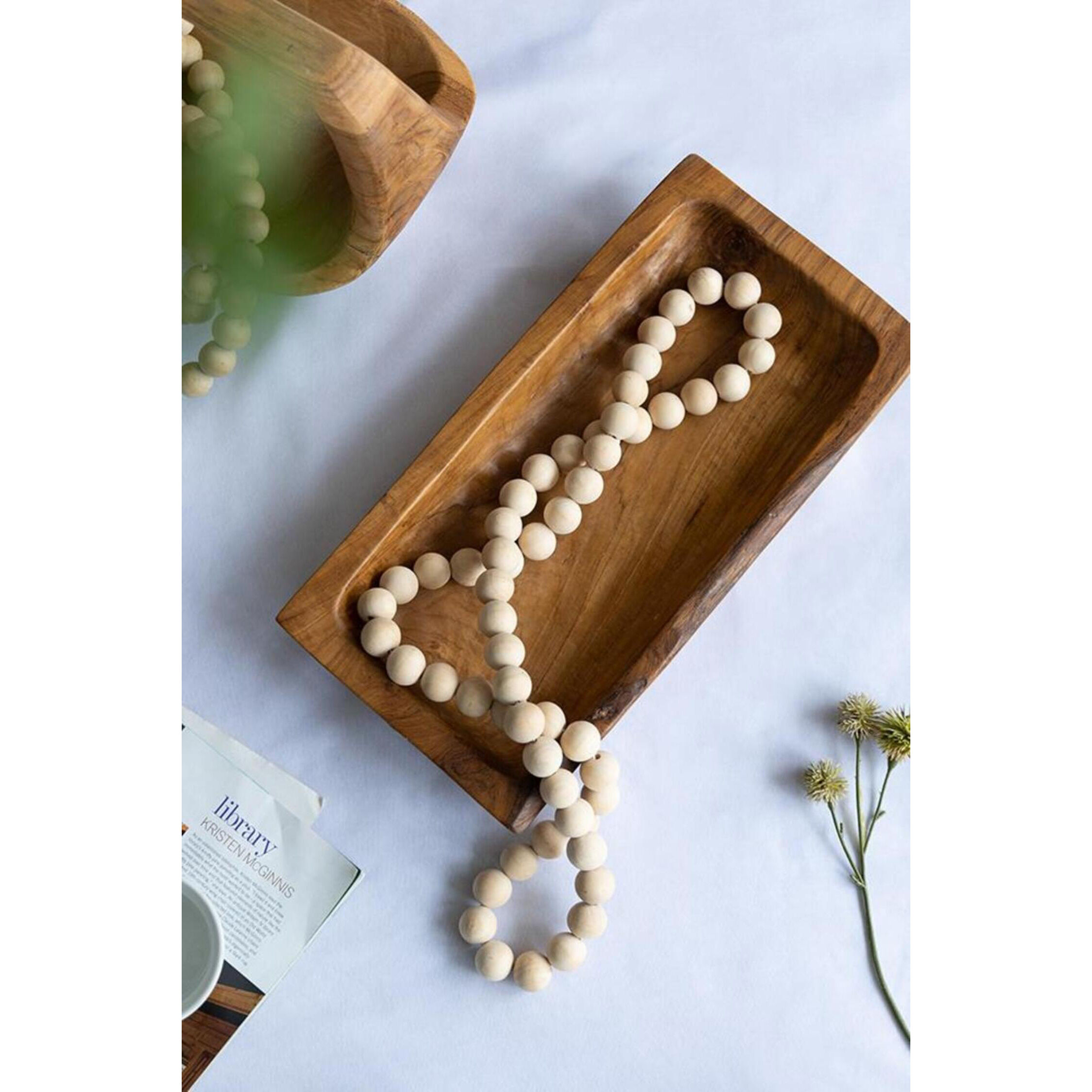 Wooden Sphere Beads 22 X 2 inch Statues & Decor Object