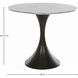 Cortez White & Gold Flecked Marble and Burnished Bronze Bistro Table