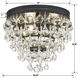 Calypso 3 Light 10.5 inch Matte Black Flush Ceiling Light