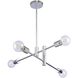 Canada 4 Light 30.9 inch Chrome Chandelier Ceiling Light