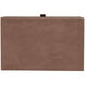Leather & Raffia 12 inch Brown and Natural Boxes, Set of 2