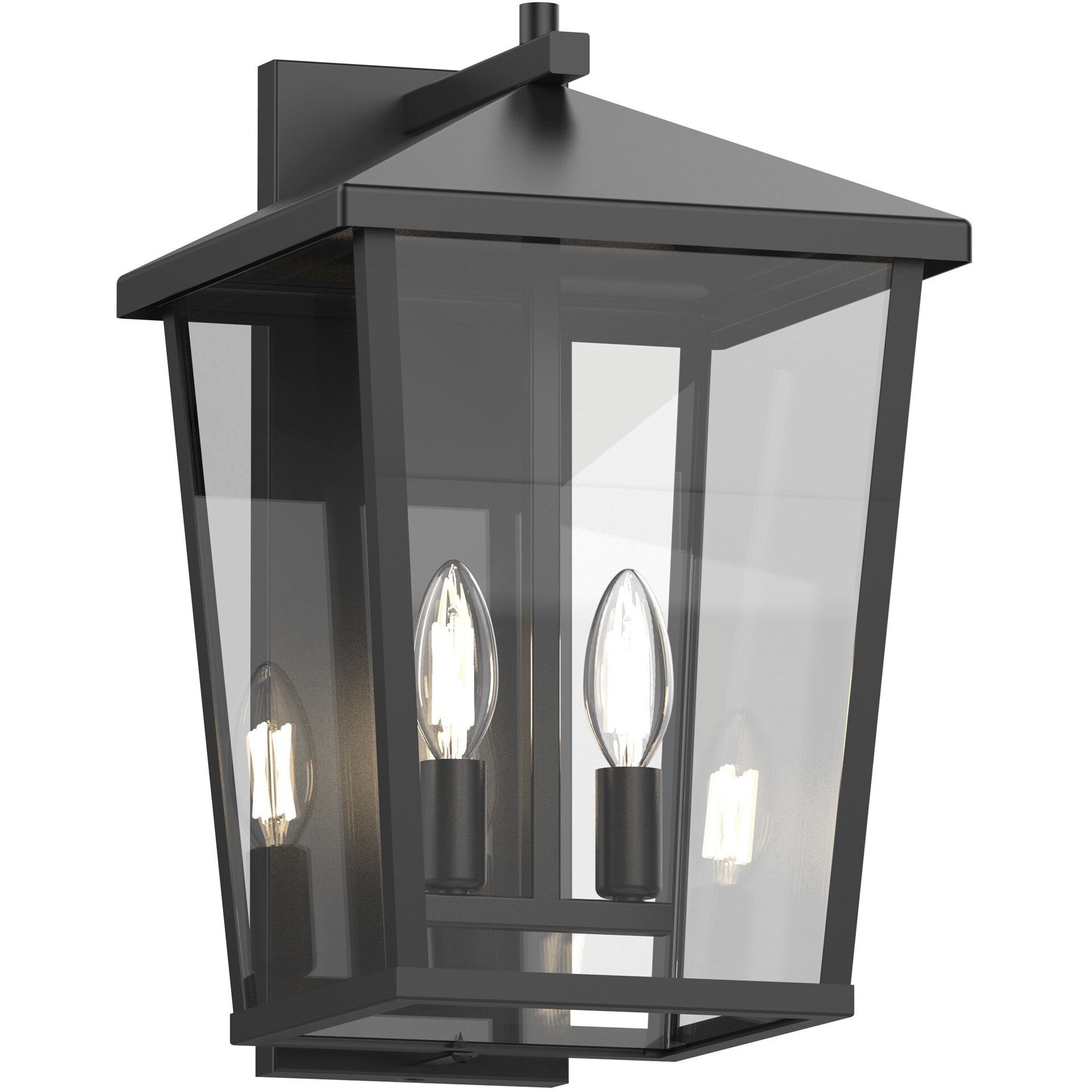 Laurentian 2 Light 15 inch Black Outdoor Sconce