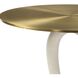 Sonia 23.25 X 14 inch Brass, White Accent Table