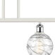 Ballston Small Deco Swirl 4 Light 46 inch White and Polished Chrome Island Light Ceiling Light, Ballston