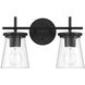 Connell 2 Light 14.5 inch Flat Black Vanity Light Wall Light