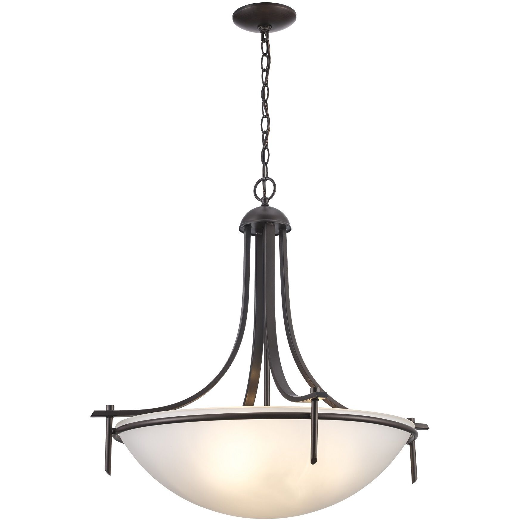 Vitalian 3 Light 26 inch Rubbed Oil Bronze Pendant Ceiling Light in Frosted