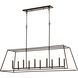 Gabriel 10 Light 17 inch Oiled Bronze Foyer Pendant Ceiling Light, Quorum Home
