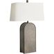 Cavallo 31 inch 150 watt Gray and Blackened Iron Table Lamp Portable Light