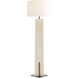 Fortunata 61 inch 150.00 watt Ivory and Heritage Brass Floor Lamp Portable Light