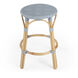 Tobias Rattan Round 24" Counter Stool in Baby Blue