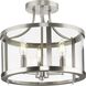 Gilliam 3 Light 13 inch Brushed Nickel Semi-Flush Mount Ceiling Light