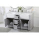 Franklin 60 X 22 X 34.75 inch Grey Bathroom Vanity Cabinet