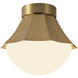 Alora Mood Shelton 1 Light 11.38 inch Brushed Gold Semi-Flush Mount Ceiling Light