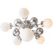 Sprig 6 Light 27.9 inch Sterling Semi-Flush Ceiling Light in Opal