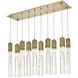 Aurora 10 Light 12 inch Satin Gold Pendant Ceiling Light