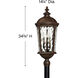 Estate Series Windsor 6 Light 34.75 inch River Rock Outdoor Post Mount Lantern, Extra Large