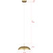 Kelvin LED 15.75 inch Gold Pendant Ceiling Light