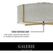 Galerie Axis 3 Light 19.5 inch Heritage Brass Indoor Semi-Flush Mount Ceiling Light
