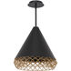 Lacey LED 15.75 inch Black Gold Pendant Ceiling Light, dweLED
