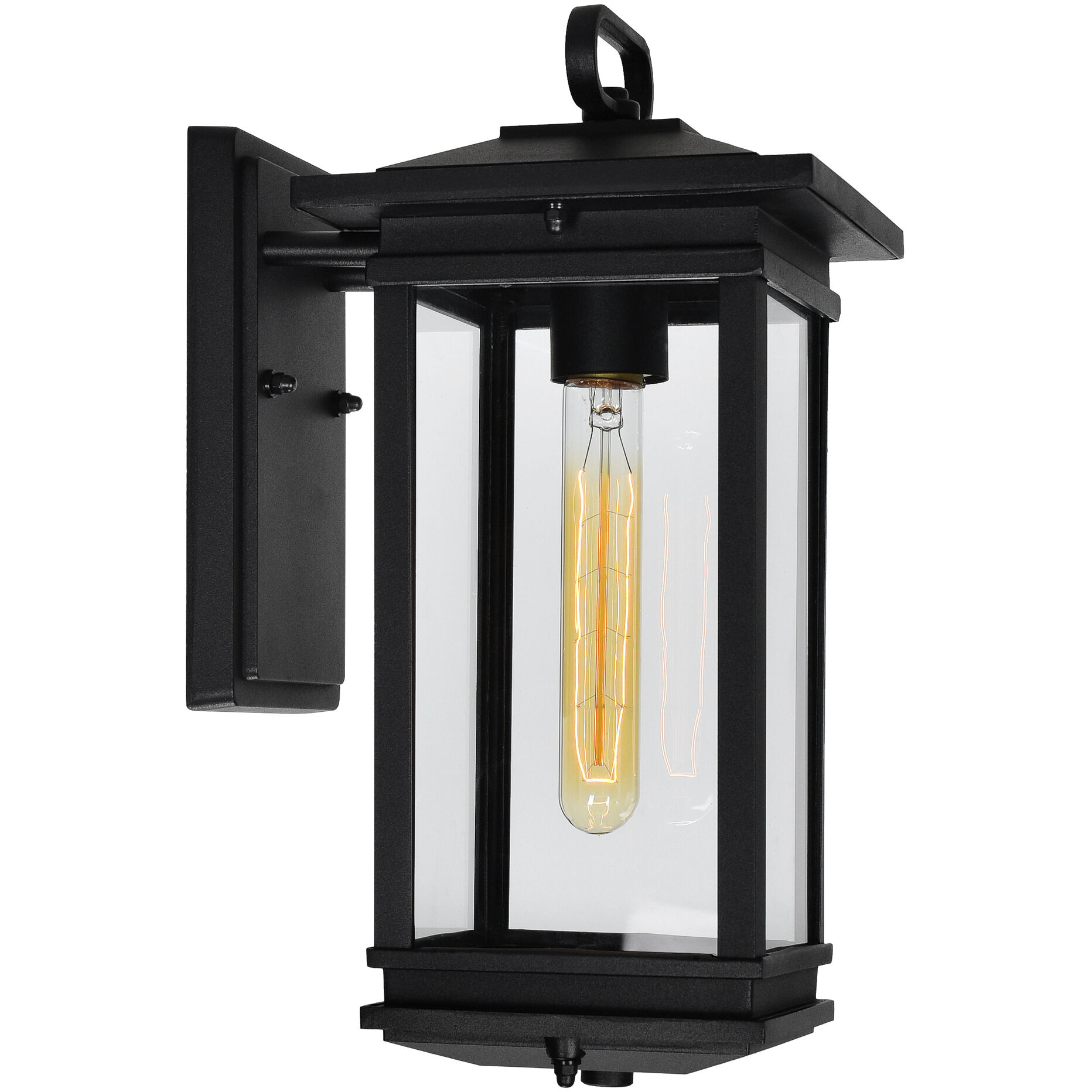 Oakwood 1 Light 14 inch Black Outdoor Wall Light