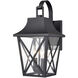 Splitrock 1 Light 15.5 inch Black Outdoor Wall Sconce