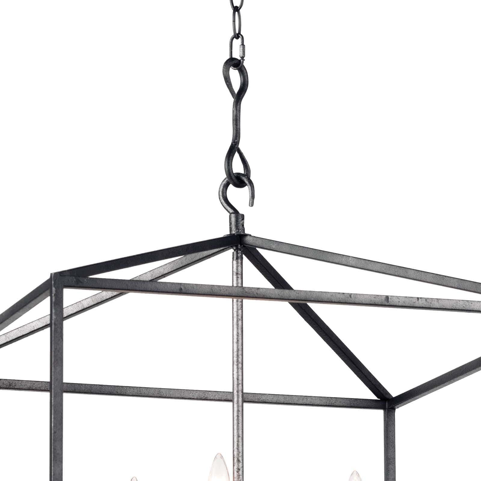 Cape 8 Light 24 inch Blackened Iron Ceiling Lantern Ceiling Light