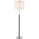 Roosevelt 62 inch 100.00 watt Espresso/ Brushed Nickel Floor Lamp Portable Light