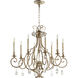 Ansley 8 Light 29 inch Aged Silver Leaf Chandelier Ceiling Light