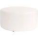 Universal 18 inch Avanti White Round Ottoman with Slipcover