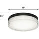 Tribeca 1 Light 16 inch Satin Nickel Flush Mount Ceiling Light