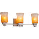Veneto Luce 3 Light 25 inch Polished Chrome Bath Bar Wall Light in Amber (Veneto Luce), Tulip with Rippled Rim, Incandescent