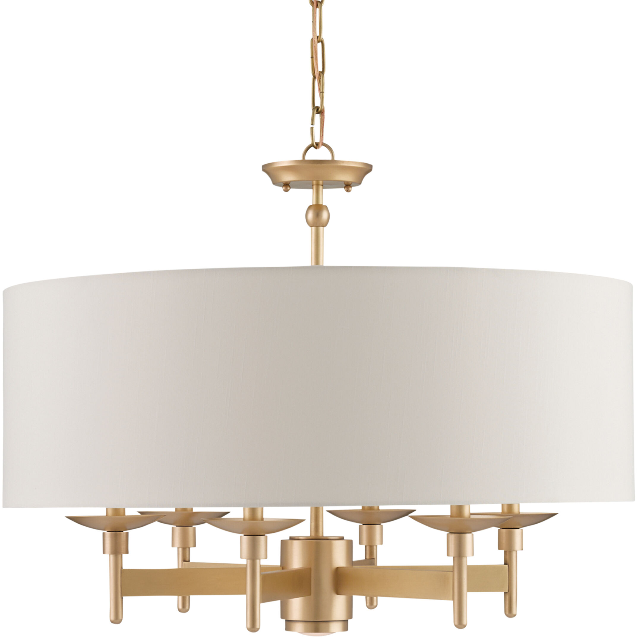 Bering 7 Light 28 inch Antique Brass Chandelier Ceiling Light, Semi-Flush Convertible