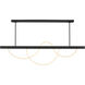 Sean Lavin Uneri LED 62 inch Nightshade Black Linear Chandelier Ceiling Light