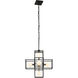 Plaza LED 17.5 inch Carbon and Havana Gold Pendant Ceiling Light